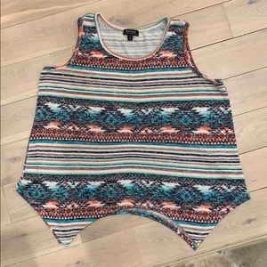 Younique size 3X tribal print sleeveless knit top